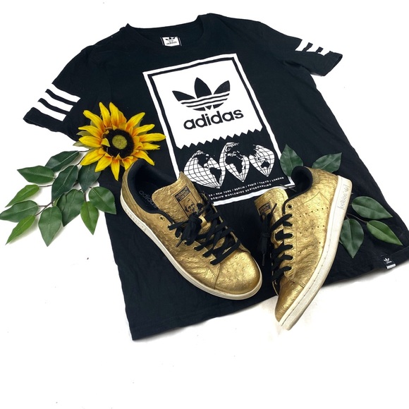 adidas Other - Adidas Stan Smith Gold Ostrich Men’s size 11